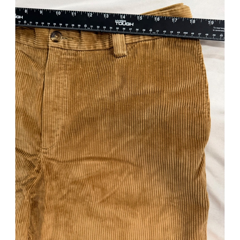 LL Bean Comfort Waist Corduroy Pants Mens 36 Tan Brown Wide Wale Cotton 278899 - Picture 4 of 7